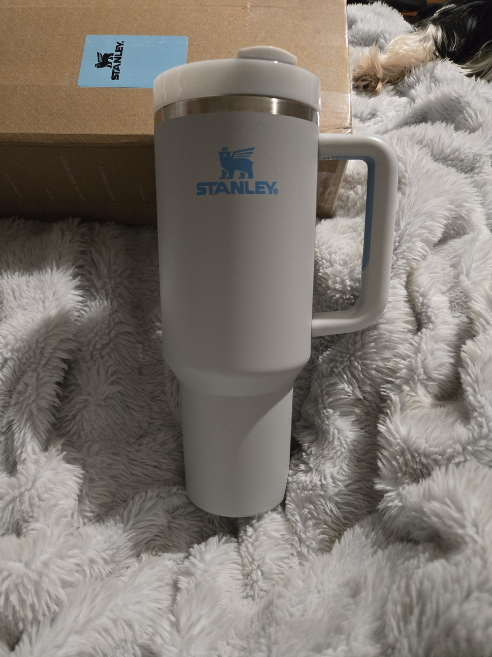 Stanley Light Gray Travel Mug with Handle